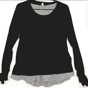 INC Scoop Neck Side Slit Sweater with Cami